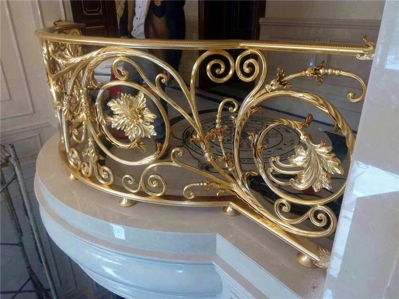 純銅屏風花格-銅藝樓梯扶手欄桿